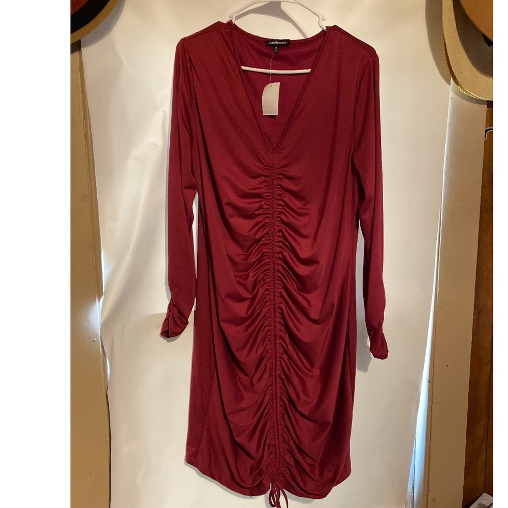 Burgundy dress